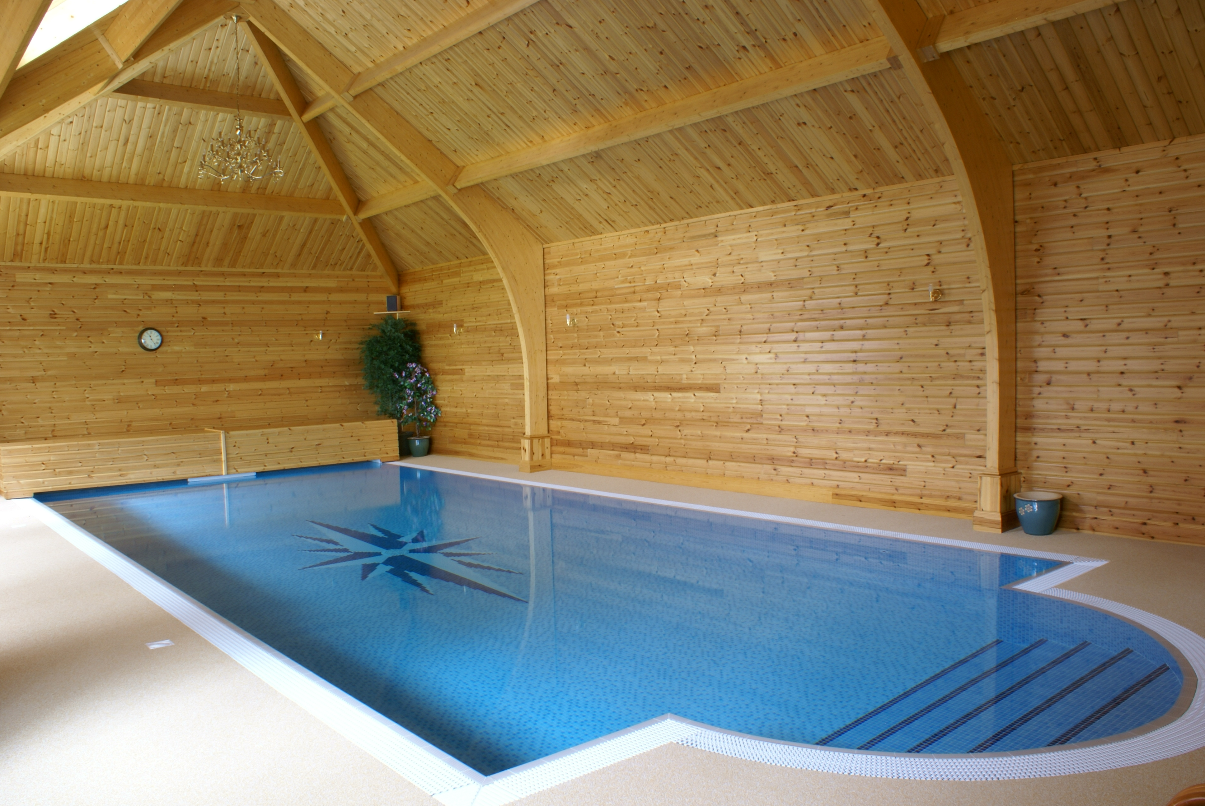 Deck Level Tiled Pool, Mumbles